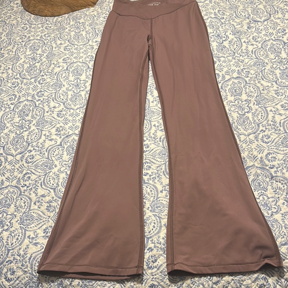 Aerie Dusty Rose Flare Pants